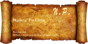 Nyáry Polina névjegykártya